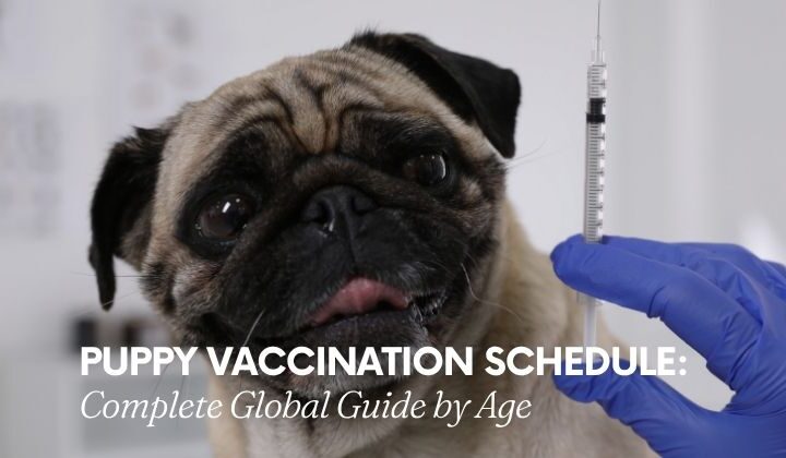 Pug about to receive core vaccine